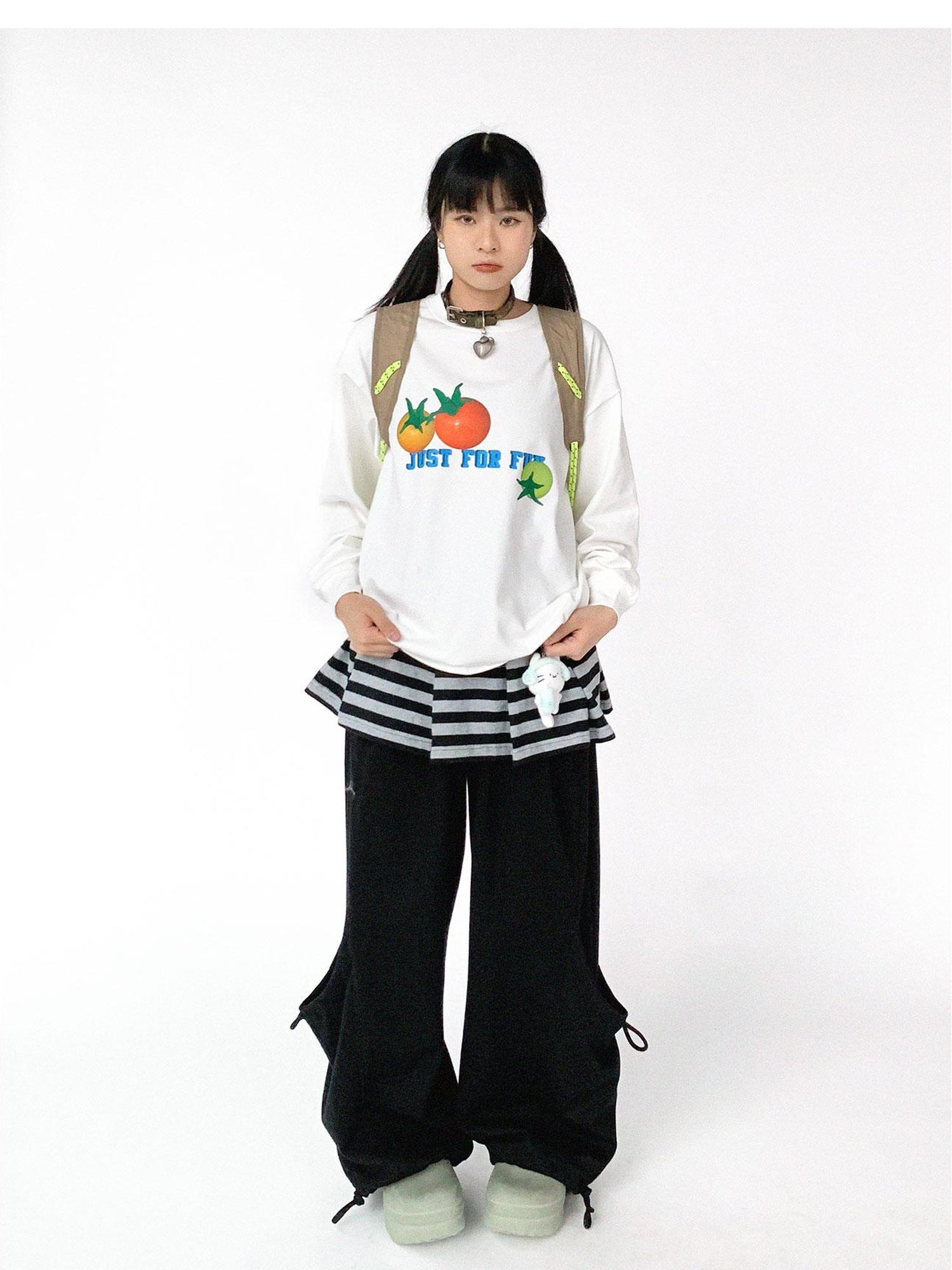 innomoood 3D Printed Tomato Graphic Relaxed Fit T-shirt