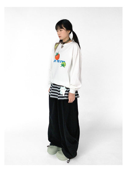 innomoood 3D Printed Tomato Graphic Relaxed Fit T-shirt