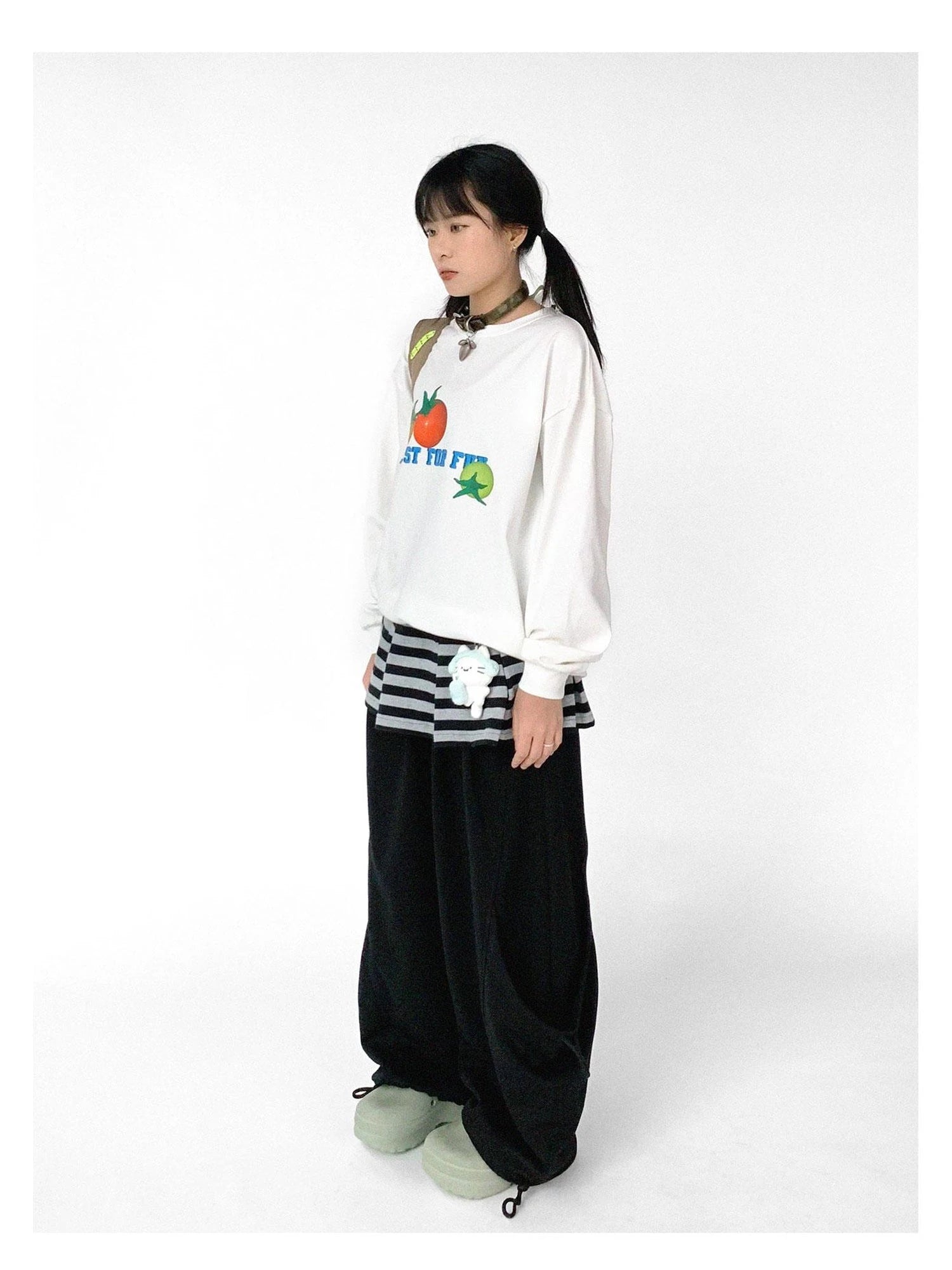 3D Printed Tomato Graphic Relaxed Fit T-shirt