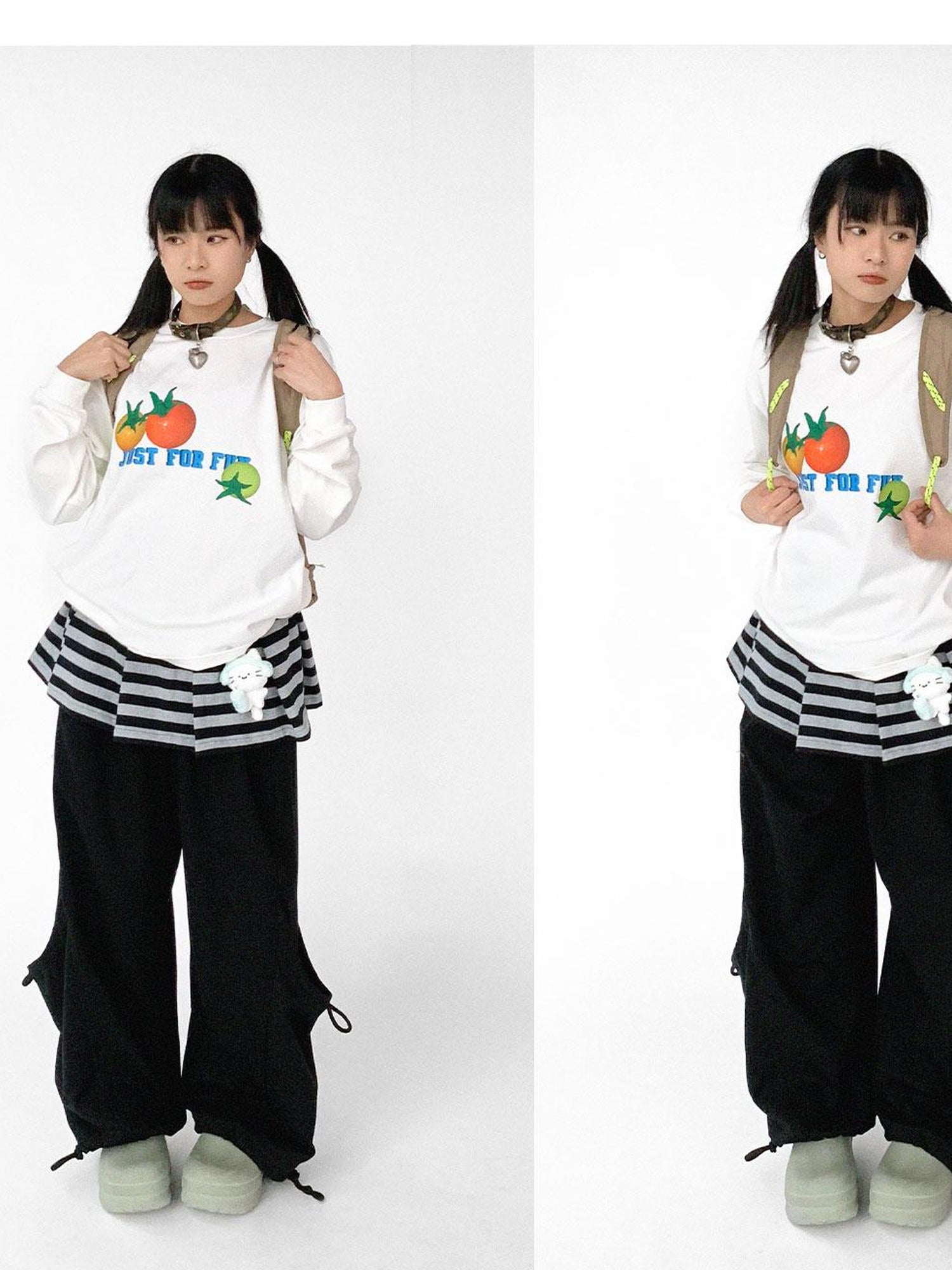 innomoood 3D Printed Tomato Graphic Relaxed Fit T-shirt