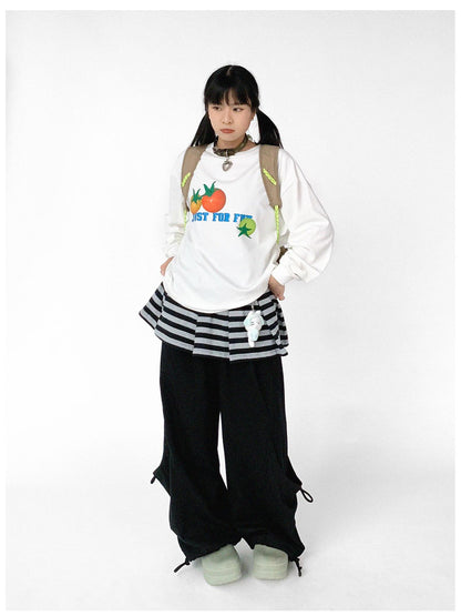 innomoood 3D Printed Tomato Graphic Relaxed Fit T-shirt