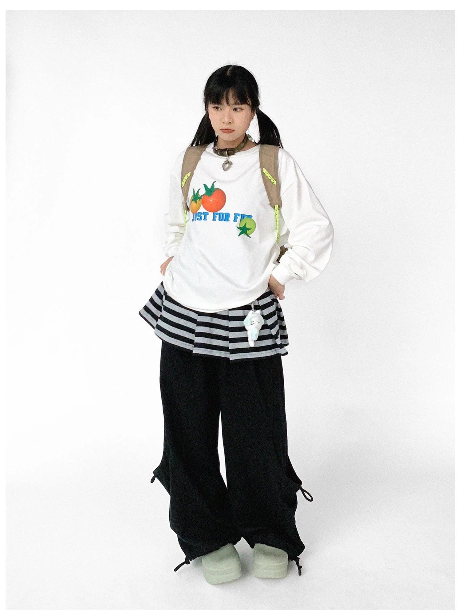 3D Printed Tomato Graphic Relaxed Fit T-shirt