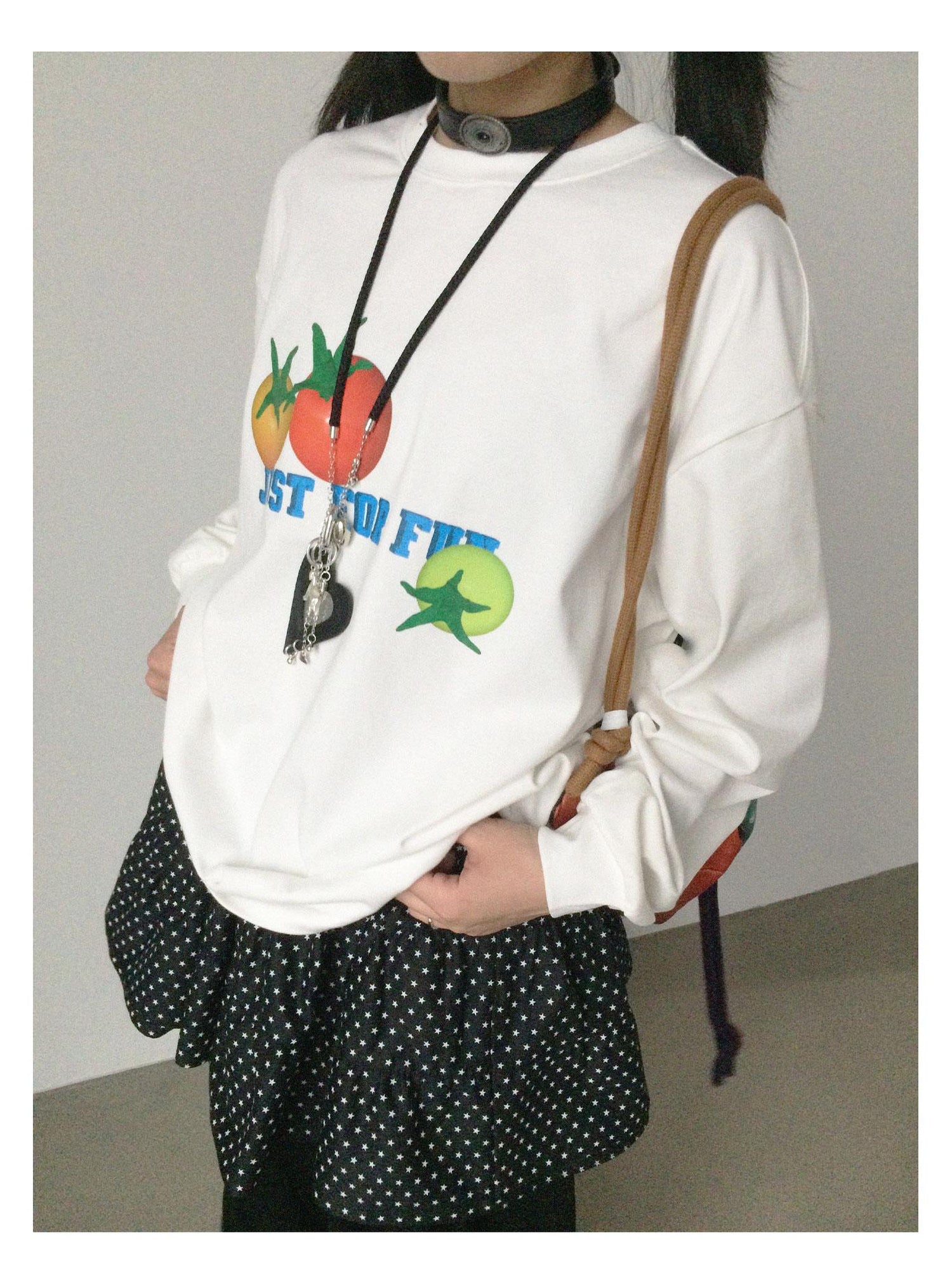innomoood 3D Printed Tomato Graphic Relaxed Fit T-shirt