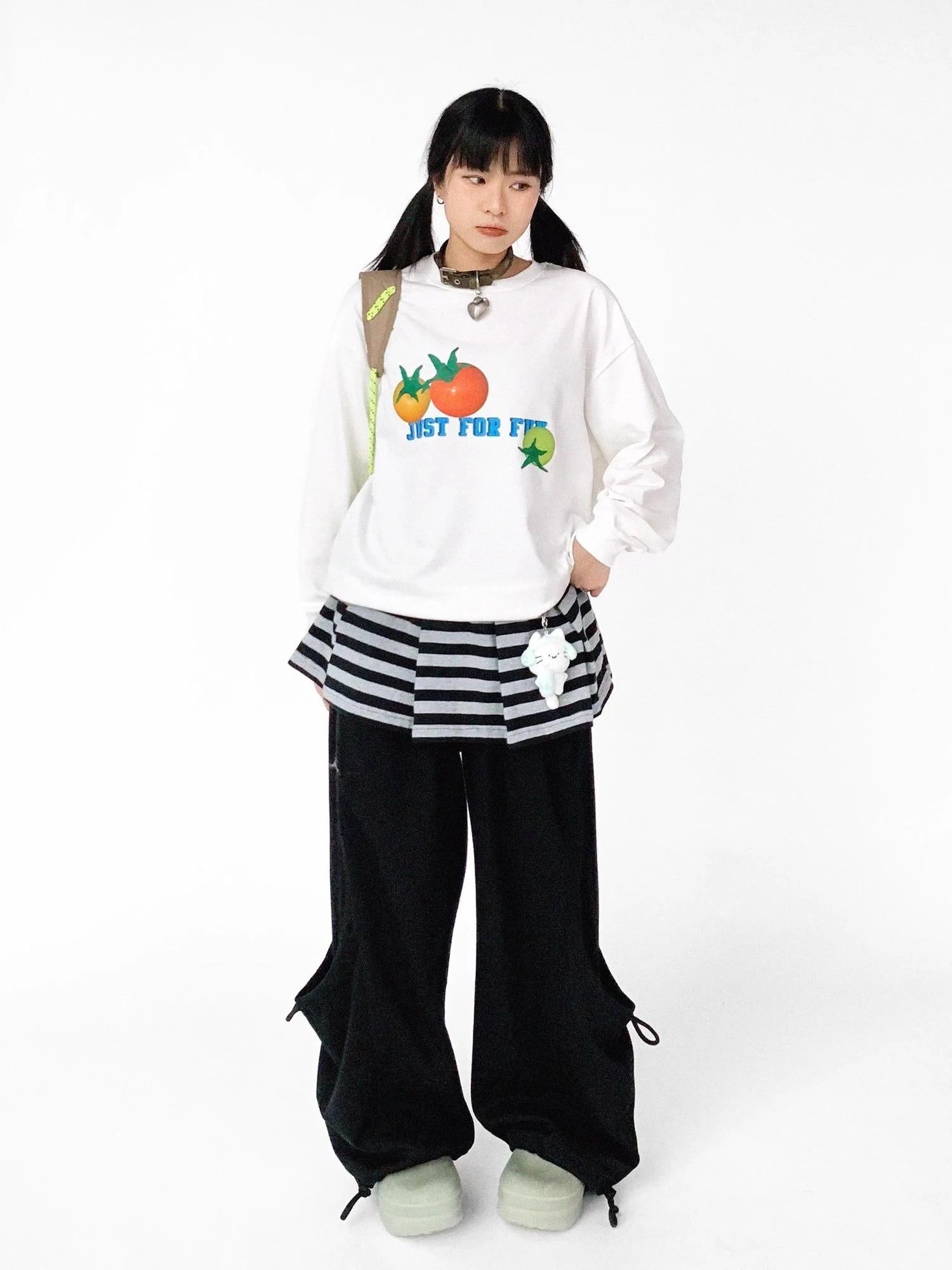 3D Printed Tomato Graphic Relaxed Fit T-shirt