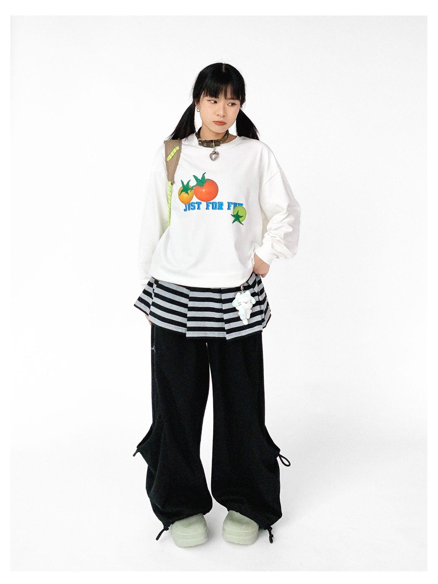 innomoood 3D Printed Tomato Graphic Relaxed Fit T-shirt