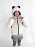 innomoood 90 Percent White Duck Down Hooded Cropped Casual Women Zip Front Down Jacket