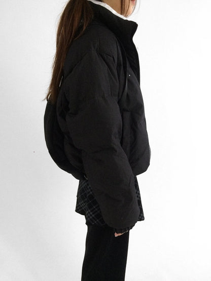 innomoood 90% White Duck Down Handpainted Print Loose Short Casual Women Down Jacket