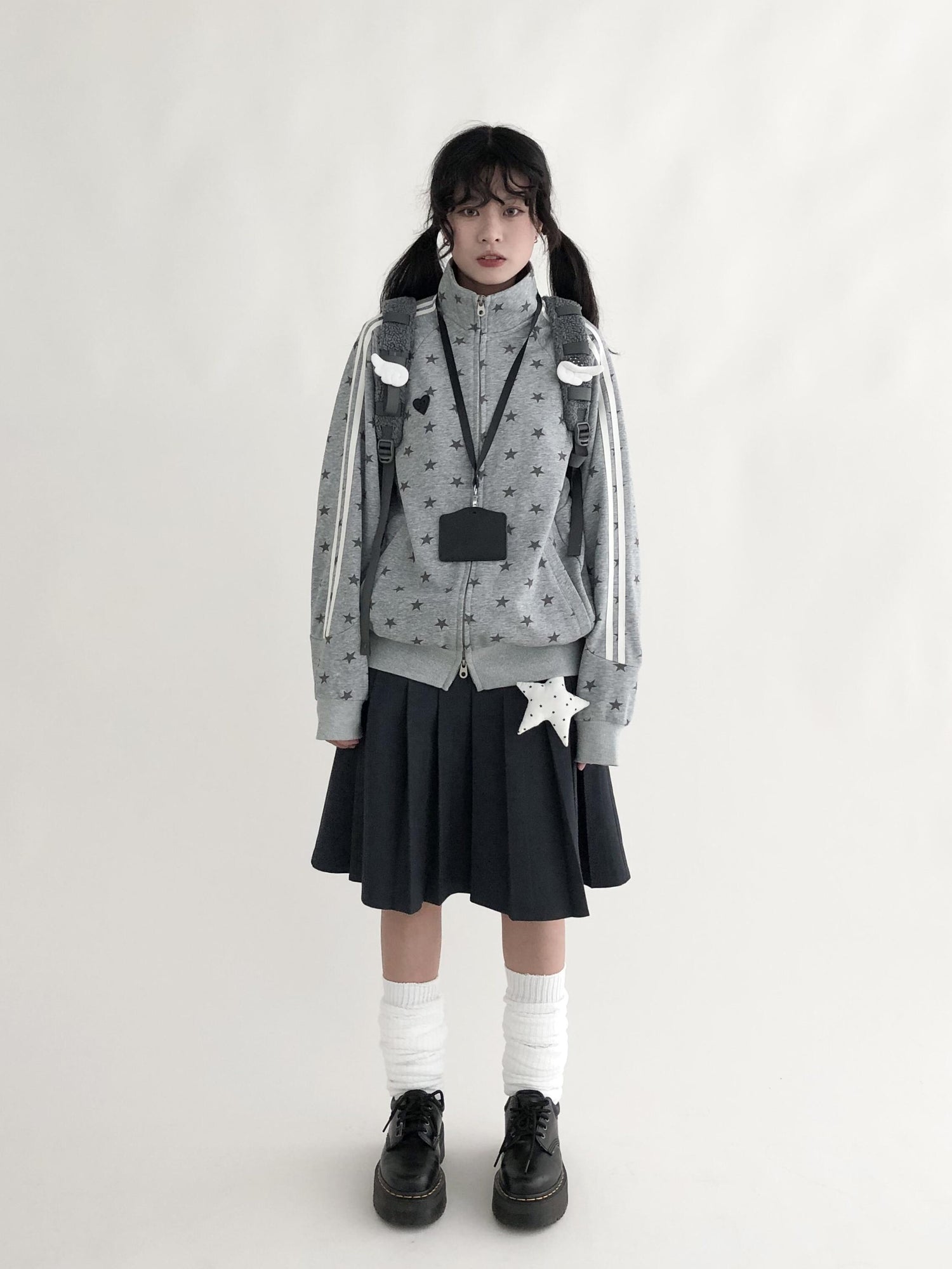innomoood A Line Pleated Midi Skirt For School Uniform Style Layering