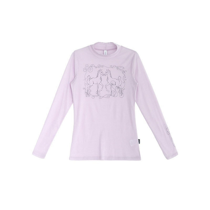 innomoood_Airy_Pink_Embroidered_Horse_Semi_High_Neck_Women&