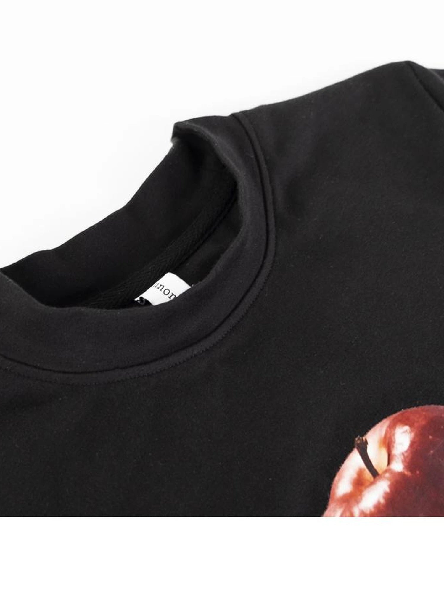 Apple Lace Bow Print Cotton T-shirt