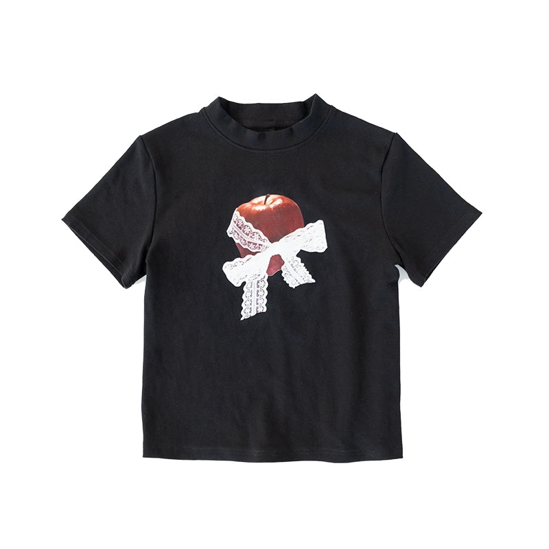 innomoood_Apple_Lace_Bow_Print_Cotton_T-shirt_MISSTT