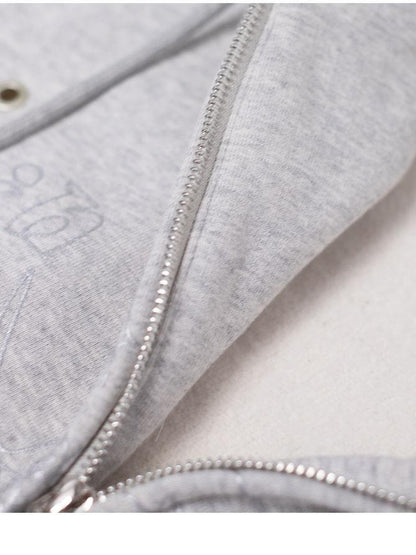 innomoood Apple Line Art Silver Print Fleece Hoodie