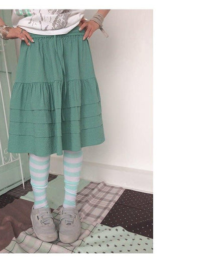 innomoood Bubble Texture Ruched Drawstring Elastic Waist Women&