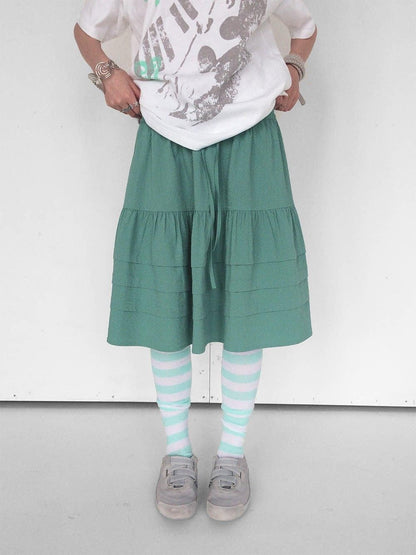 innomoood Bubble Texture Ruched Drawstring Elastic Waist Women&