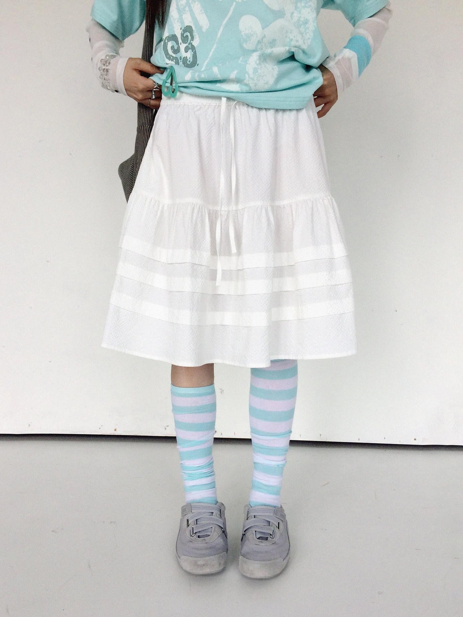 innomoood Bubble Texture Ruched Drawstring Elastic Waist Women&