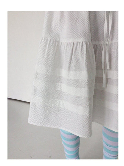innomoood Bubble Texture Ruched Drawstring Elastic Waist Women&