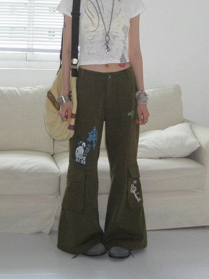innomoood Castle Print Vintage Slim Short Women&