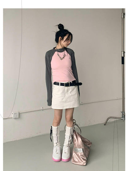 innomoood Color Block Stretch Sleeveless Vest Y2K Retro Fit
