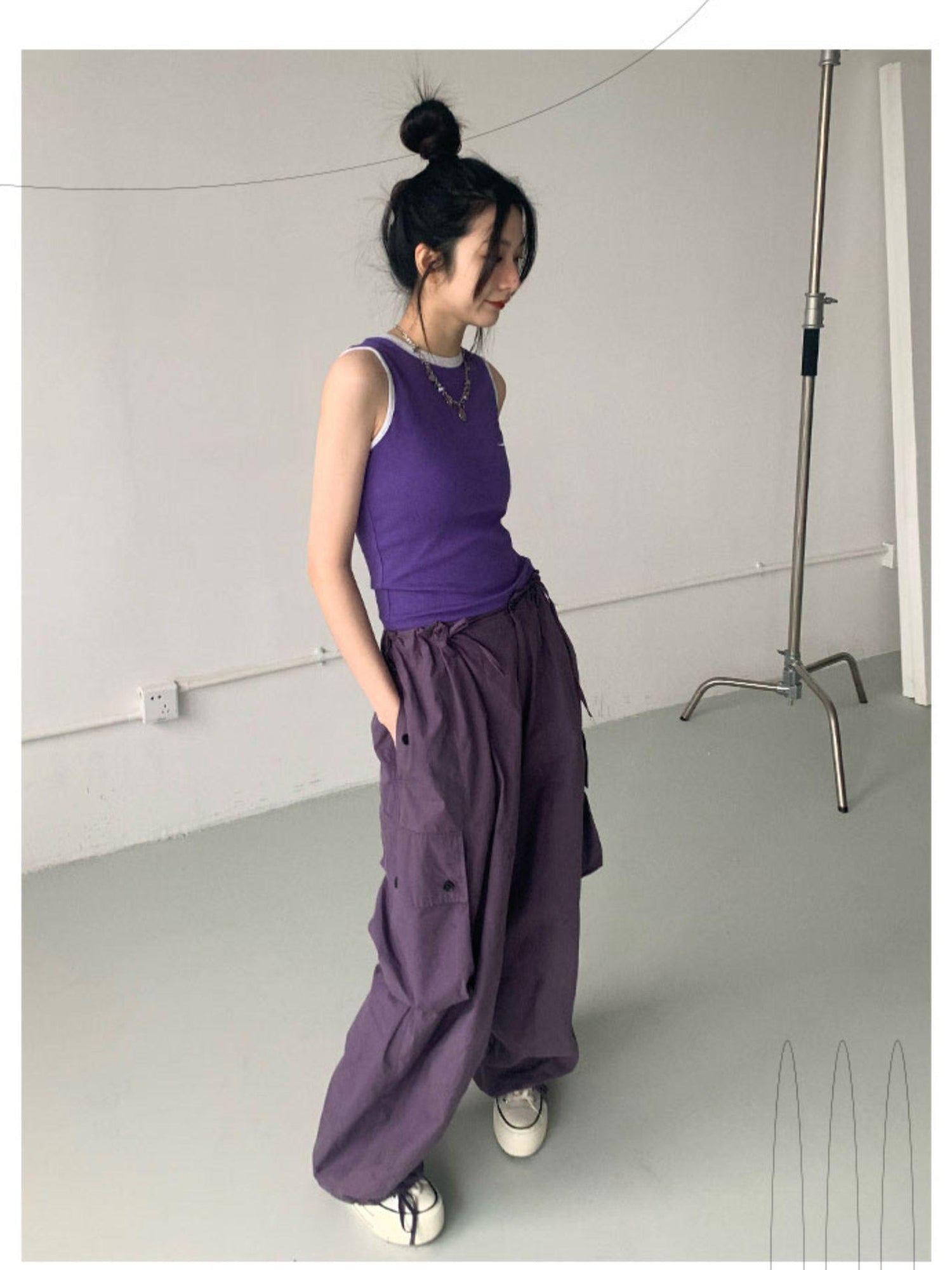innomoood Color Block Stretch Sleeveless Vest Y2K Retro Fit