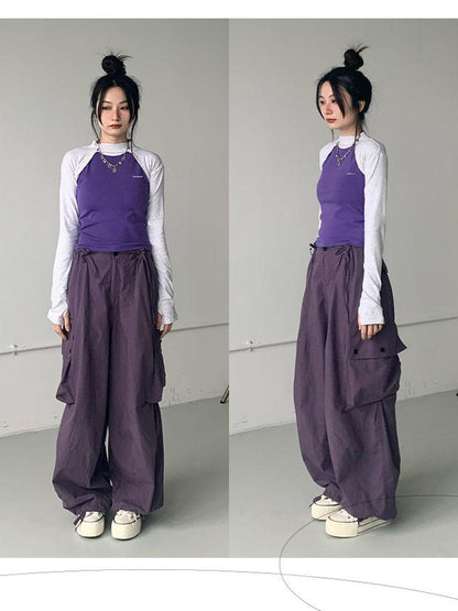 innomoood Color Block Stretch Sleeveless Vest Y2K Retro Fit