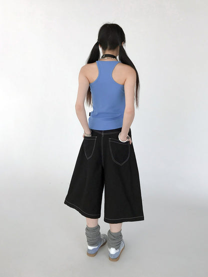 innomoood Colorful Logo Racerback Tight Stretch Side Coverage Women&
