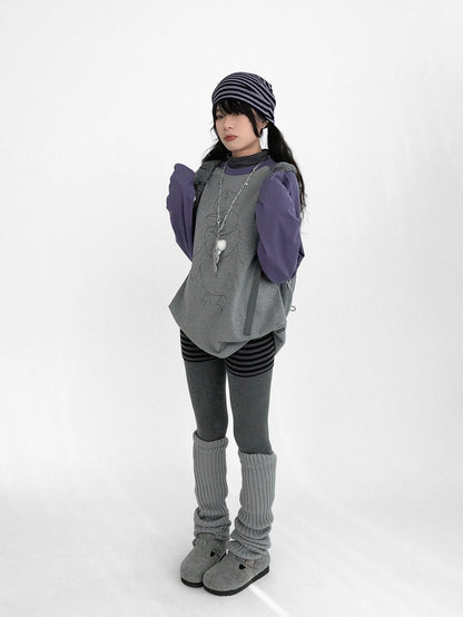 innomoood Cotton Printed Casual Loose Fit Unisex Cartoon Animal Long Sleeve T-Shirt