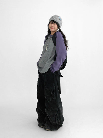 innomoood Cotton Printed Casual Loose Fit Unisex Cartoon Animal Long Sleeve T-Shirt