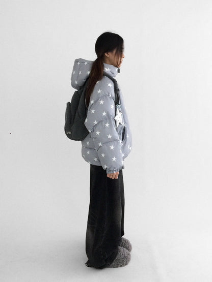 innomoood Cozy Insulated Oversized Stand Collar Zip Women Commuter Puffer Jacket