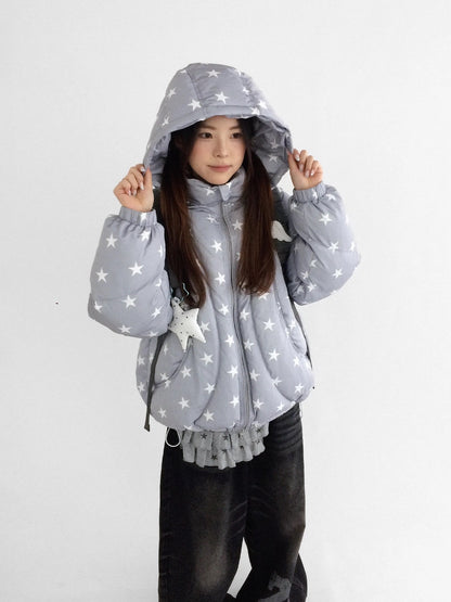 innomoood Cozy Insulated Oversized Stand Collar Zip Women Commuter Puffer Jacket