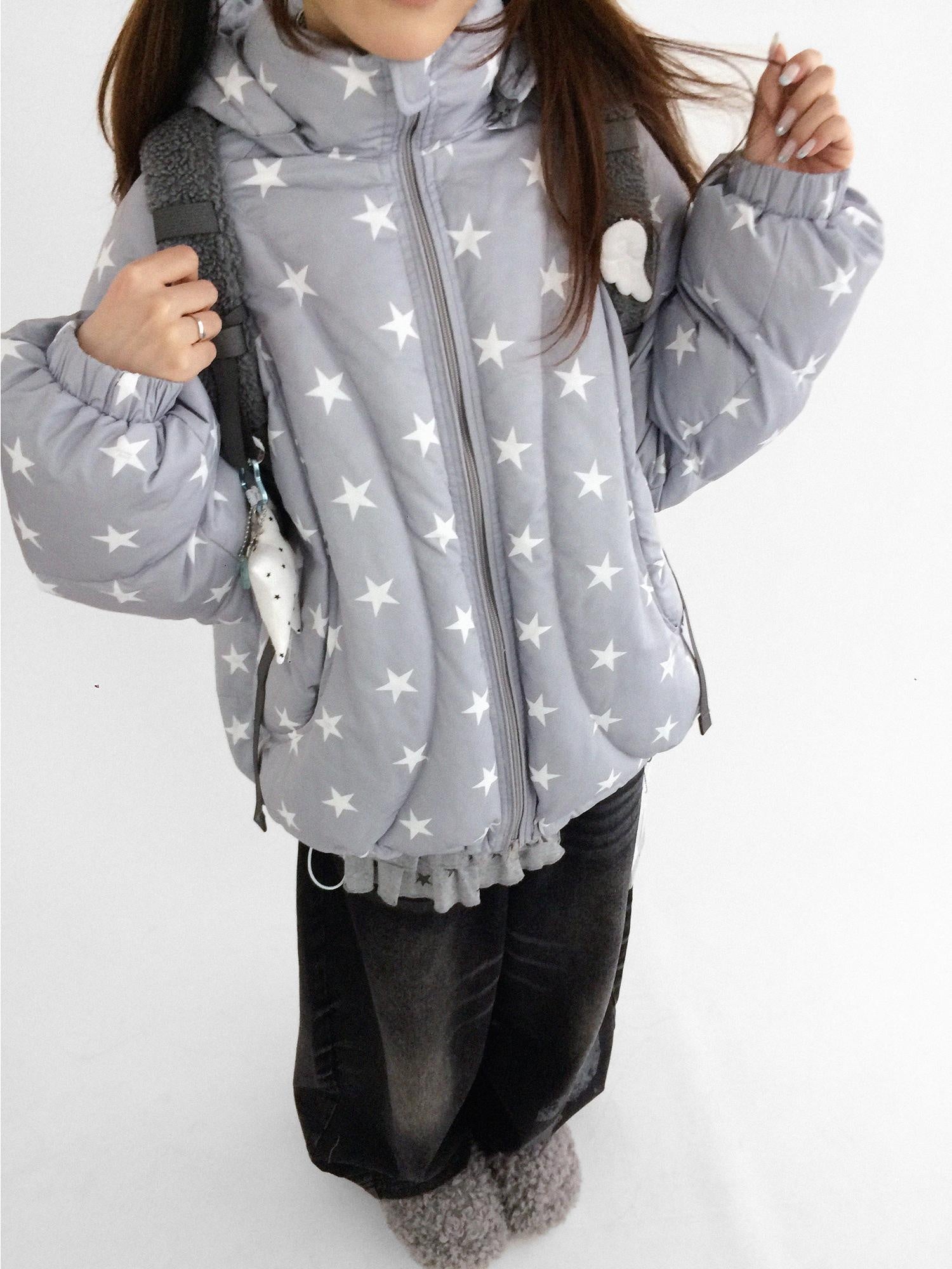 innomoood Cozy Insulated Oversized Stand Collar Zip Women Commuter Puffer Jacket