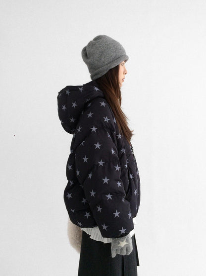 innomoood Cozy Insulated Oversized Stand Collar Zip Women Commuter Puffer Jacket