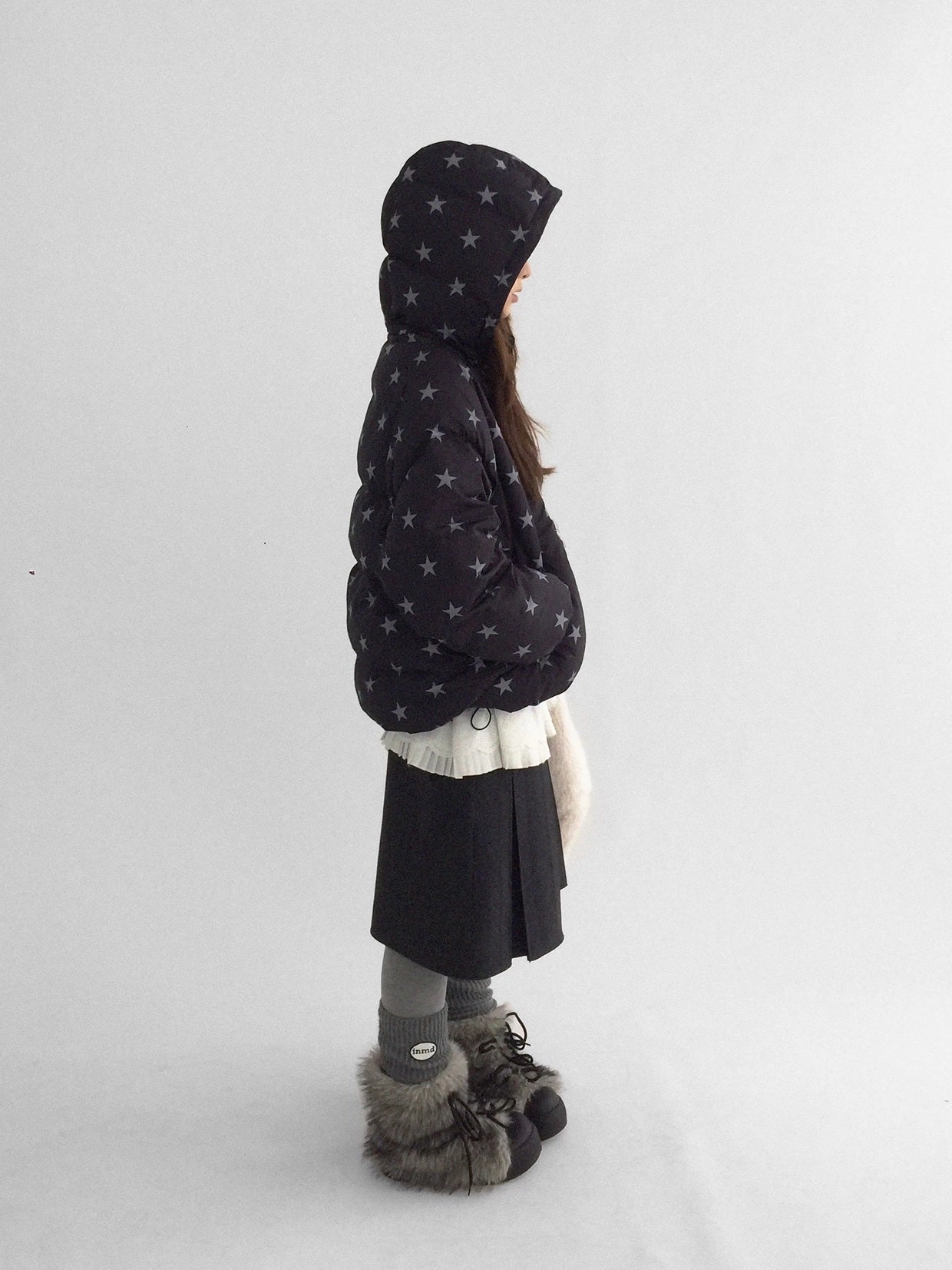 innomoood Cozy Insulated Oversized Stand Collar Zip Women Commuter Puffer Jacket