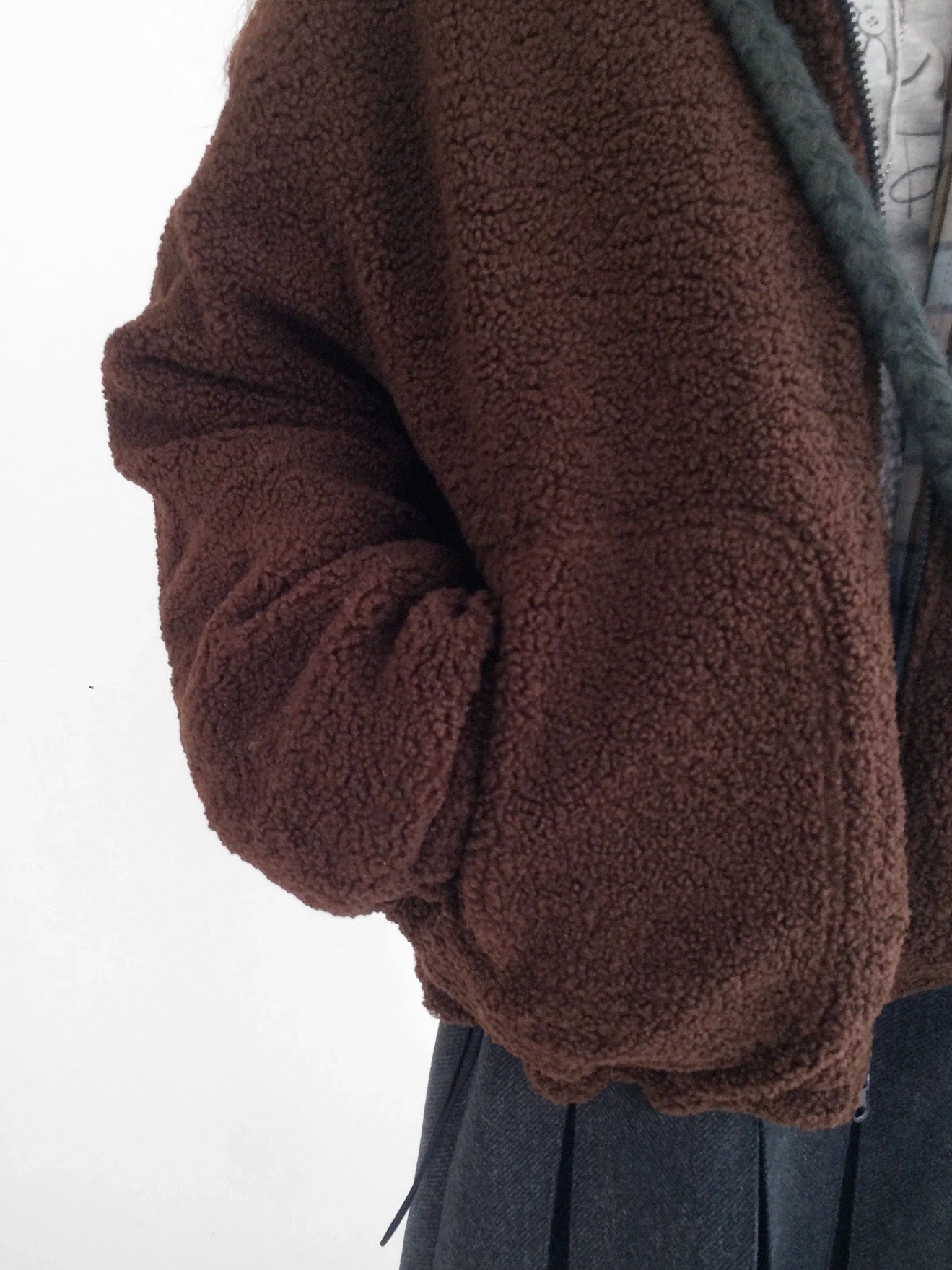 innomoood Cozy Insulated Plaid Loose Fit Hooded Commuter Women Zip Outerwear Puffer Jacket