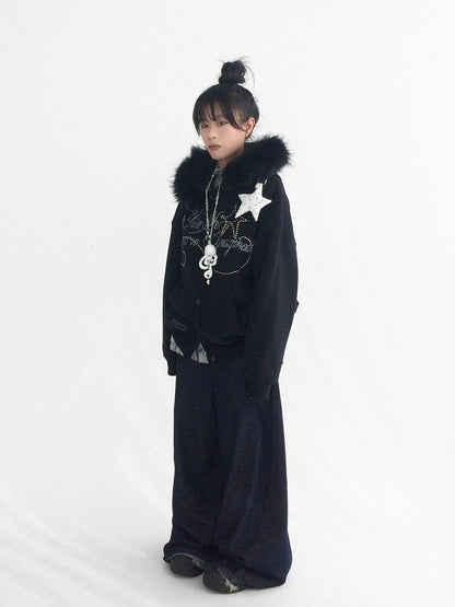 innomoood Cozy Loose Fit Hooded Cardigan Commuter Women Long Sleeve Button Hoodies