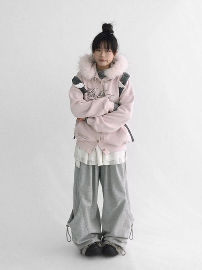 innomoood Cozy Loose Fit Hooded Cardigan Commuter Women Long Sleeve Button Hoodies