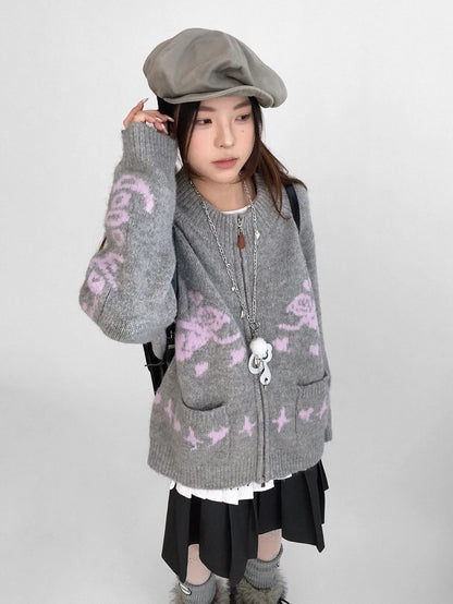 innomoood Cozy Thermal Commuter Loose Fit Pullover Round Neck Unisex Solid Knit Sweater