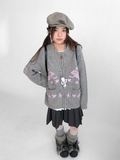 innomoood Cozy Thermal Commuter Loose Fit Pullover Round Neck Unisex Solid Knit Sweater