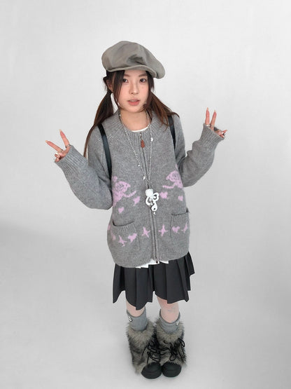 innomoood Cozy Thermal Commuter Loose Fit Pullover Round Neck Unisex Solid Knit Sweater