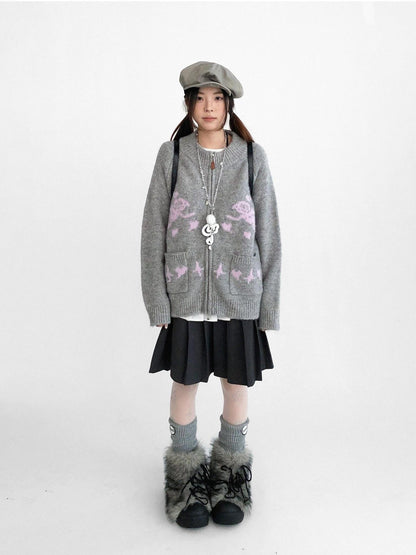 innomoood Cozy Thermal Commuter Loose Fit Pullover Round Neck Unisex Solid Knit Sweater