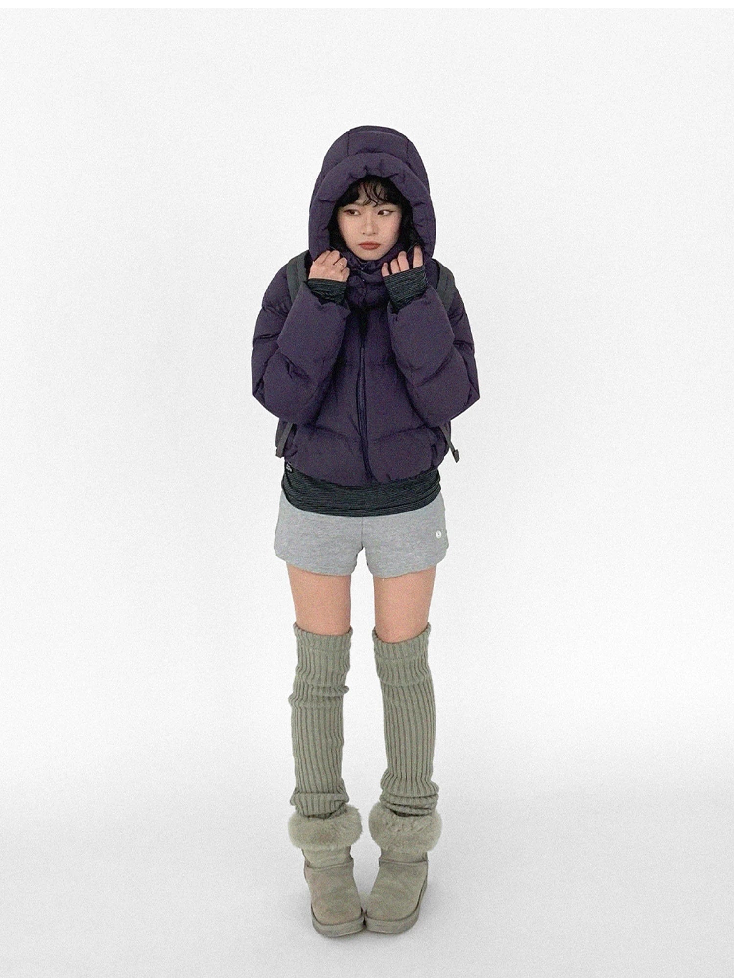 Detachable Hood Short Down Jacket