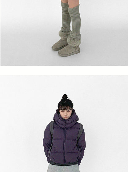 innomoood Detachable Hood Short Down Jacket