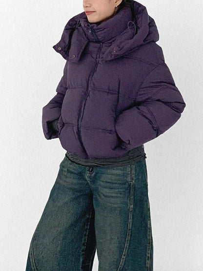 Detachable Hood Short Down Jacket