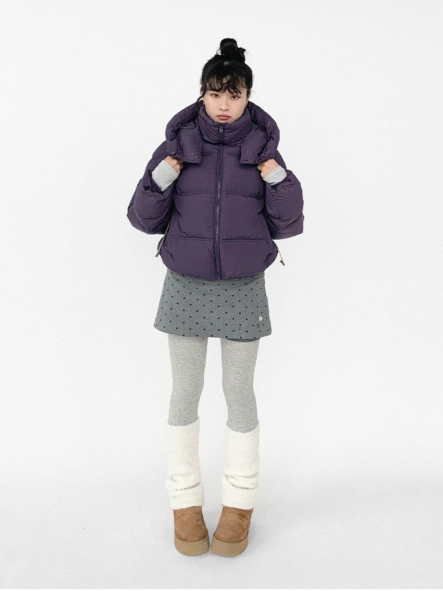 Detachable Hood Short Down Jacket