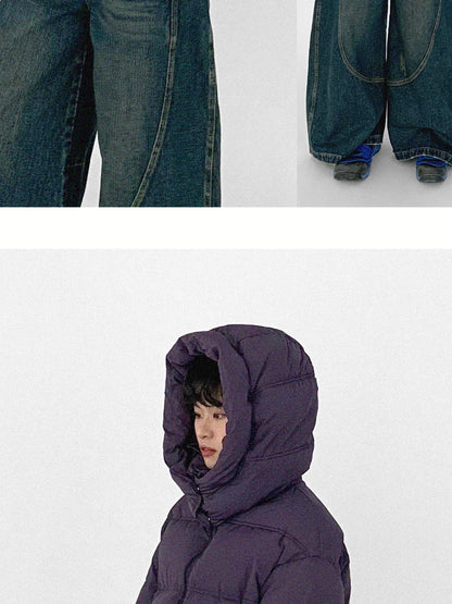 innomoood Detachable Hood Short Down Jacket