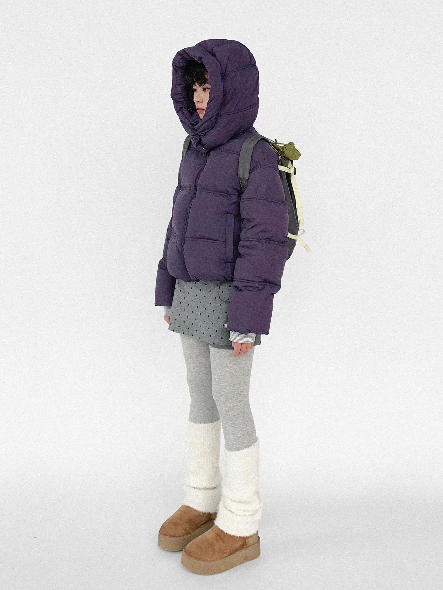 Detachable Hood Short Down Jacket