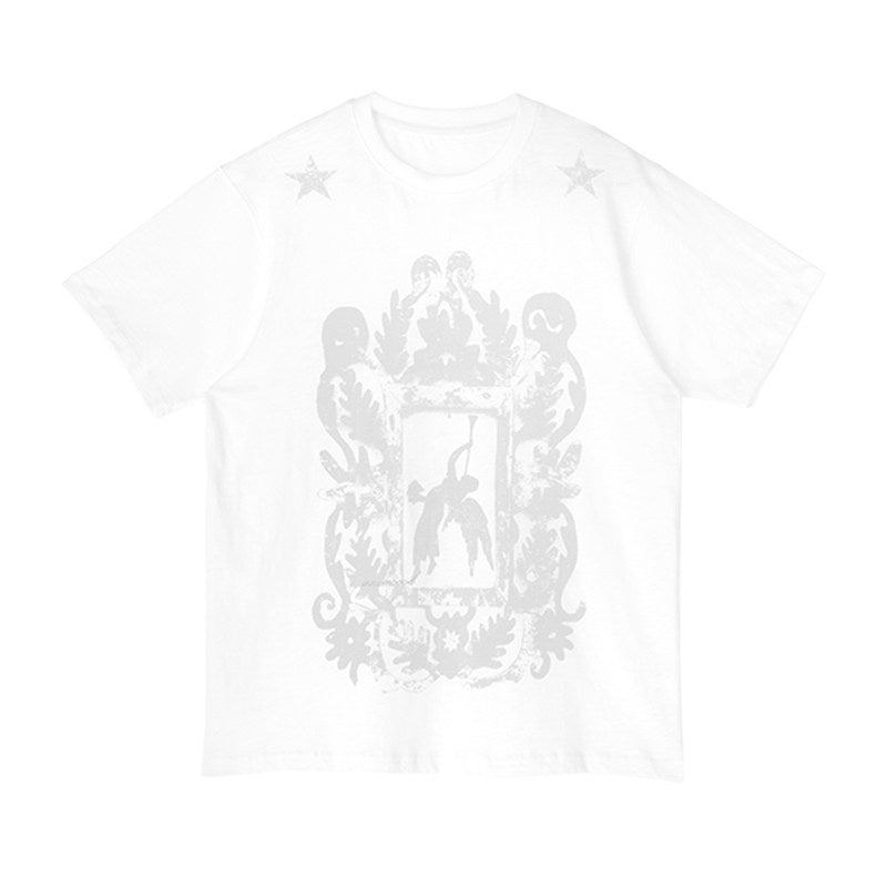 innomoood Distressed Angel Vintage Print Women&