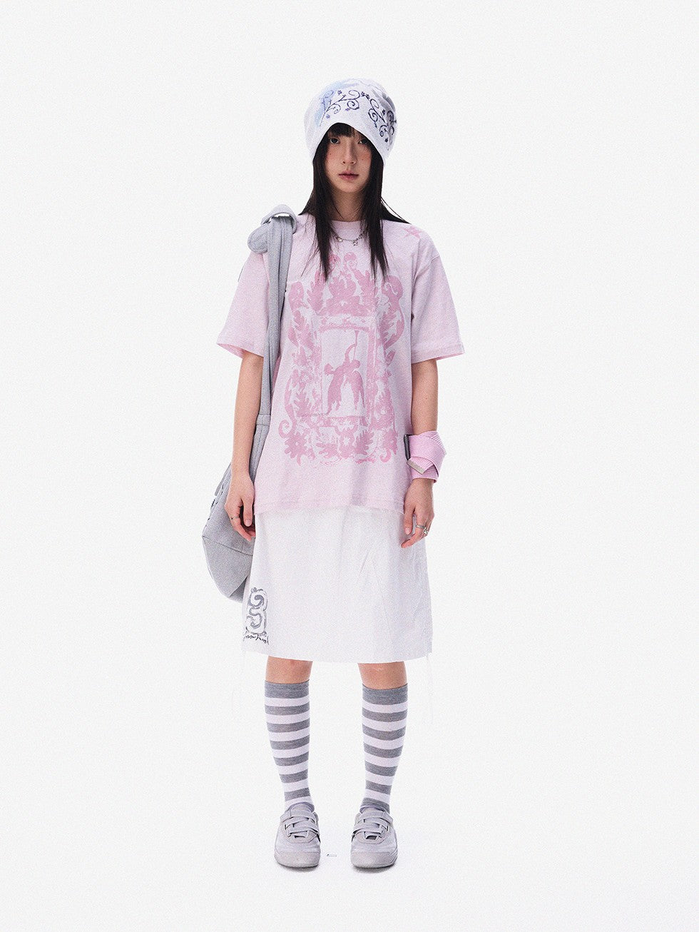 innomoood Distressed Angel Vintage Print Women&