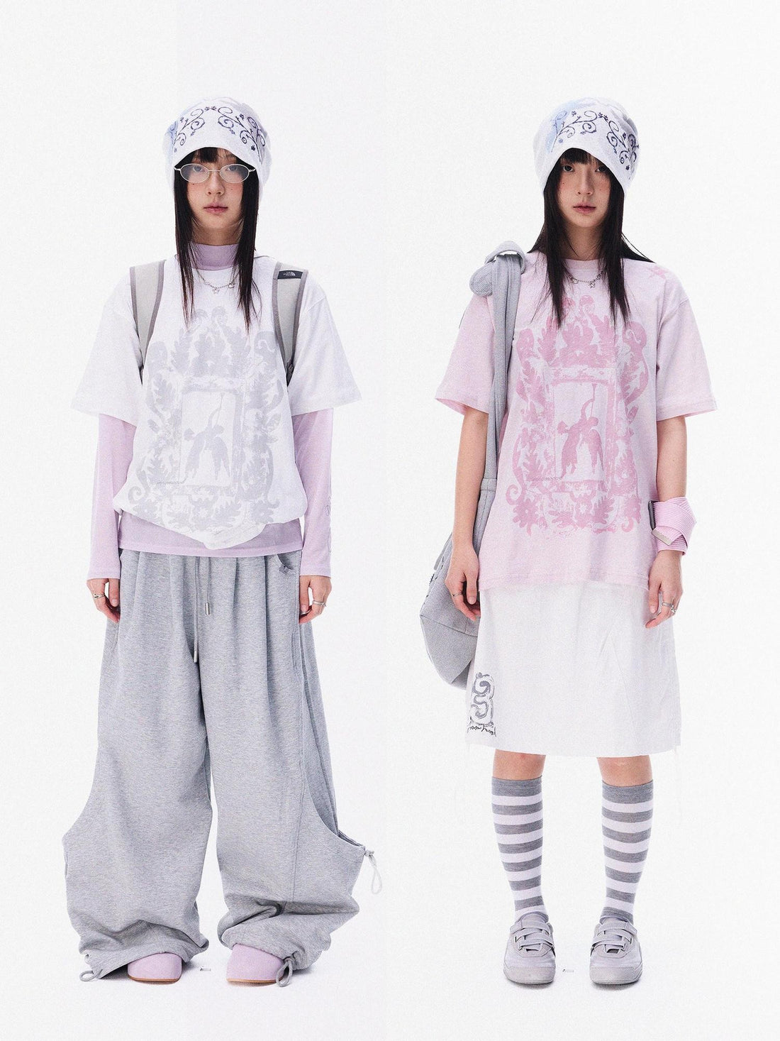 innomoood Distressed Angel Vintage Print Women&