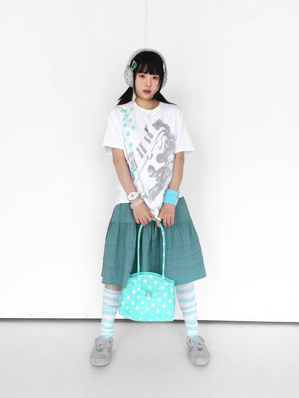 innomoood Distressed Print Colorblock Polka Dot Women&