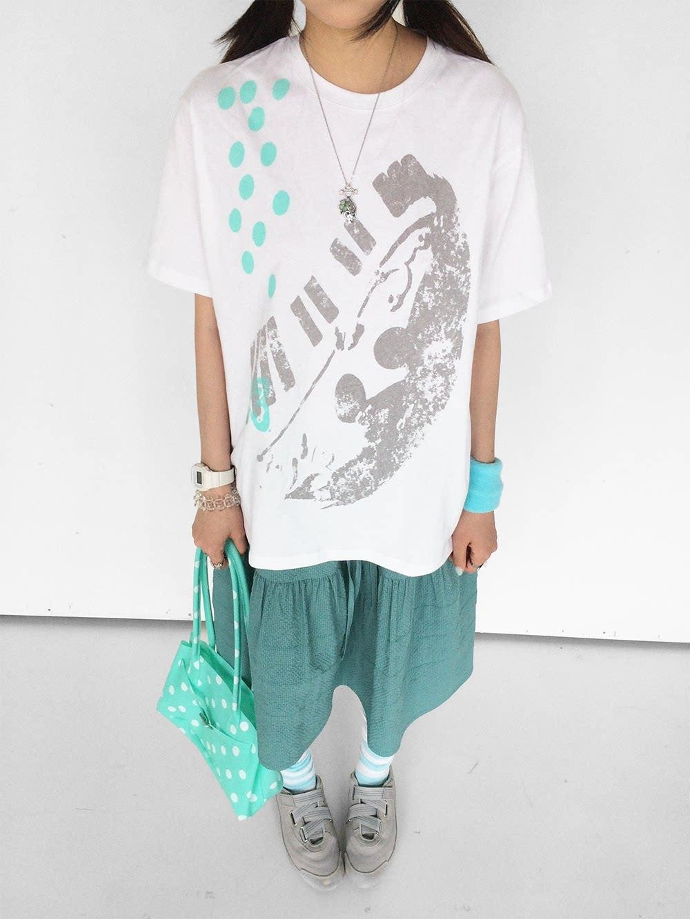 innomoood Distressed Print Colorblock Polka Dot Women&